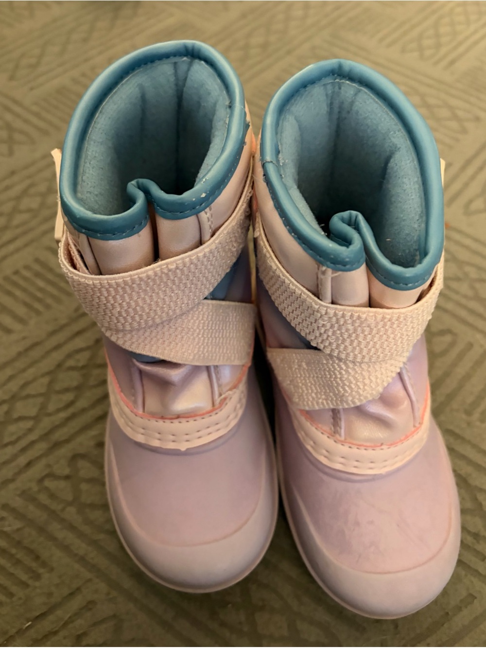 Carter's Light Purple and Blue Kids Winter Boots with Velcro Straps